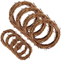Sntieecr 8 Piezas de 2 Tamaños de Coronas de vid Natural de vid de Flores de Ramas Guirnalda para Manualidades- Puerta…